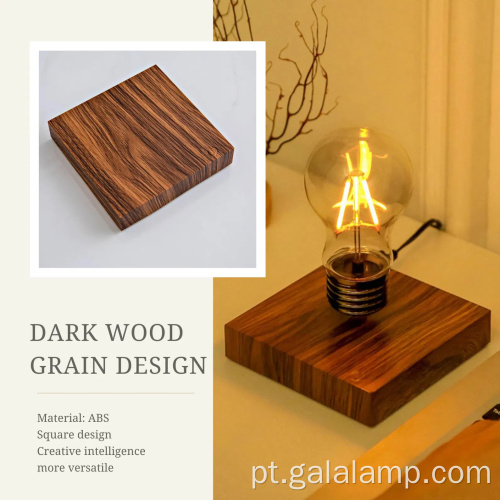 Lâmpada de levitação magnética com design giratório de 360°